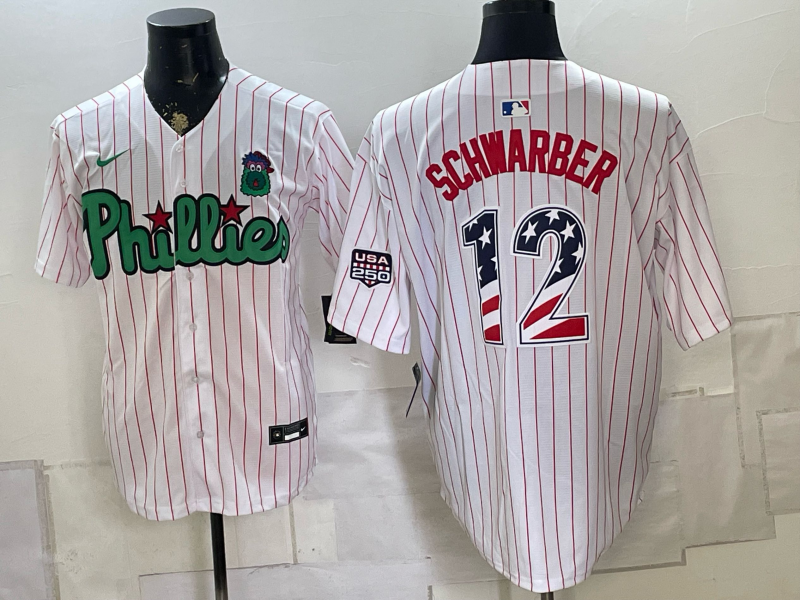 Men 2026 Philadelphia Phillies #12 Schwarber white Game Nike MLB Jersey 0815002->philadelphia phillies->MLB Jersey